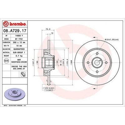 Brzdový kotúč MAGNETI MARELLI 360406105700