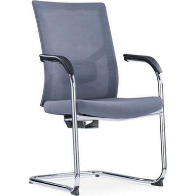 RFG Работен стол RFG Snow Black M, до 120кг, дамаска/меш, сив, 2 броя в комплект (CH226C/OS834/OA2016A)