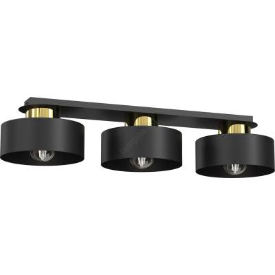 Luminex Плафон MARTI 3xE27/15W/230V черен/златист (LU9991)