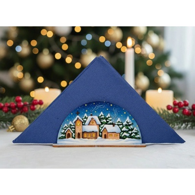 CENTROFLOR Vánoční dřevěný stojánek na ubrousky 65x130mm – Hledejceny.cz