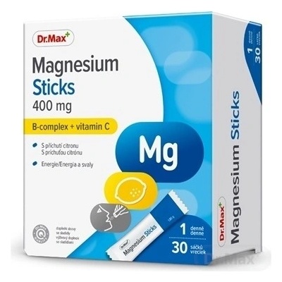 Dr.Max Magnesium Sticks 400 mg s Vitamínom C prášok vo vrecúškach 30 ks