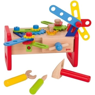 Goki dřevěný stolek ponk 36 dílů