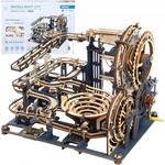 Robotime 3D drevené mechanické puzzle Kuličková dráha Mesto prekážok 294 ks