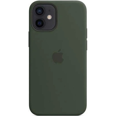 Apple iPhone Silicone Case with MagSafe - оригинален силиконов кейс за iPhone 12 mini с MagSafe (тъмнозелен)