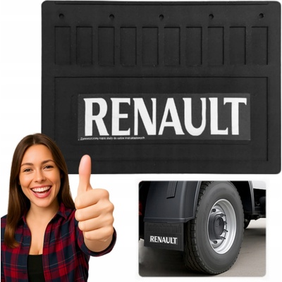 Gumový lapač Zástěra Krytka na blatníky Potisk RENAULT Odolný 40x29 Cm 1 Ks