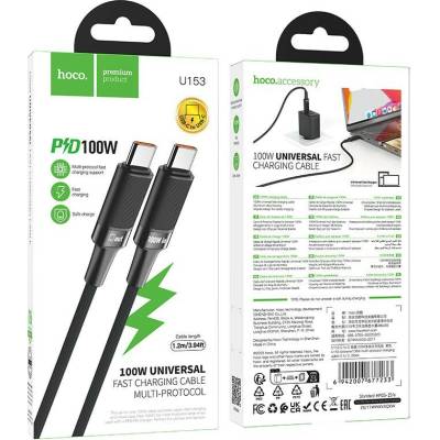 Hoco U153 USB C na USB C Pd 5A 100W 1,2m černý