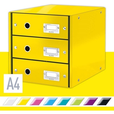 Leitz Click & Store - 3 zásuvky / žlutá 139985