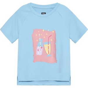 Color Kids Детска спортна тениска Color Kids Girl's T-Shirt with Print S/S Sport shirt - Cerulean - размер 122 (EU) (704-5846-0216)