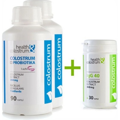 Colostrum kapsle IgG 40 PROBIO 350 mg sada 2 x 90 ks + 30 ks