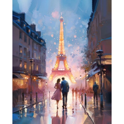 ZUTY Obrazy na stenu - Romantika v Paríži Rámovanie: bez rámu a bez vypnutia plátna, Rozmer: 40x50 cm