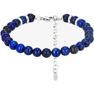 Preciosa náramek z chirurgické oceli a lazuritu Lapis Glamour 7476 68