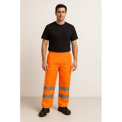 PortWest kalhoty Hi-Vis Rain H441 do pasu do deště reflexní oranžová