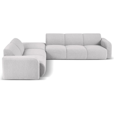 Micadoni Светлосив ъглов диван от плат букле (ляв ъгъл) Molino - Micadoni Home (MIC_LC_L_101_F1_MOLINO6)