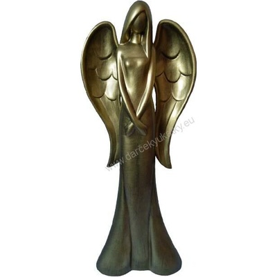 Keramický anjel zlatý 34 cm