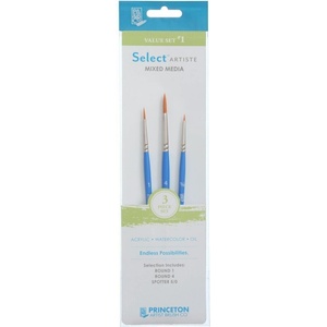 Princeton Artist Brush Selectartiste Multi-Technique 1 Комплект четки 3 бр (P3750SET101)