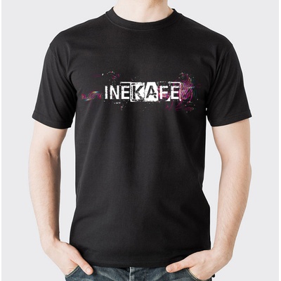 Inékafe Tričko pánske Ružová záhrada čierne