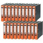 Leitz quality folders, pack of 20, the original, DIN A4 narrow file folder, 5 cm wide, cloud marble paper, recycled folder, Blue Angel, with 180° mechanics, highest stability, orange, 10505045 - 10505045-20