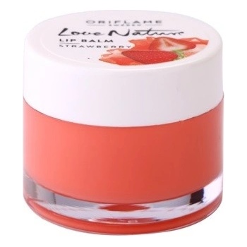 Oriflame Love Nature balzám na rty příchuť Strawberry 7 g