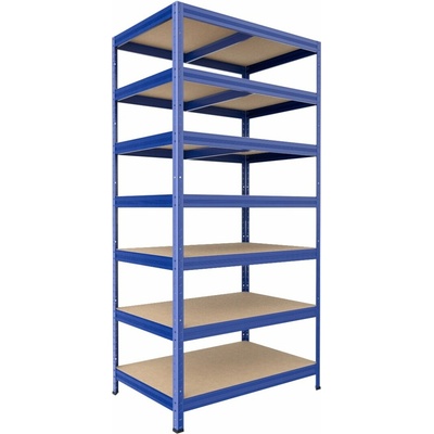 Biedrax Regál do technickej miestnosti 45 x 60 x 240 cm, modrý, 7 políc MDF, 200 kg na policu