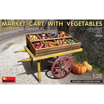Miniart Accessories Carretto Della Frutta Market Cart With Vegetables 1:35