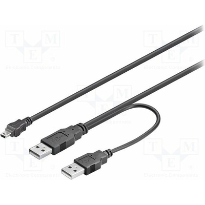 Goobay 93587 USB 2.0 USB A vidlice x2,USB B mini vidlice, 600mm
