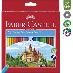 Faber-Castell Цветни моливи faber-castell шестоъгълни 24 броя 120124 (120124)