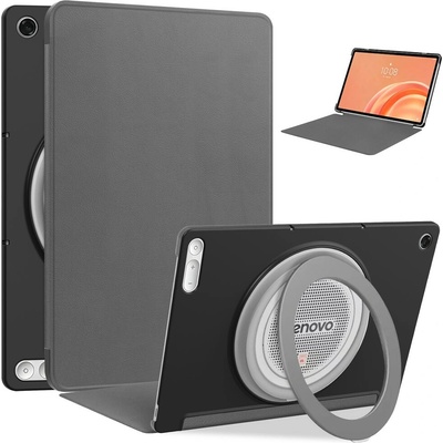 Vsetkonamobil 150717 LEATHER Zaklápací kryt pre Lenovo Tab Plus Gen 2 šedý