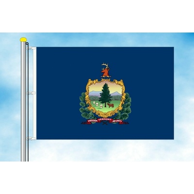 LIBEA, s.r.o. Vermont vlajka Rozměr: 30×45 cm, Uchycení: Karabiny na stožár