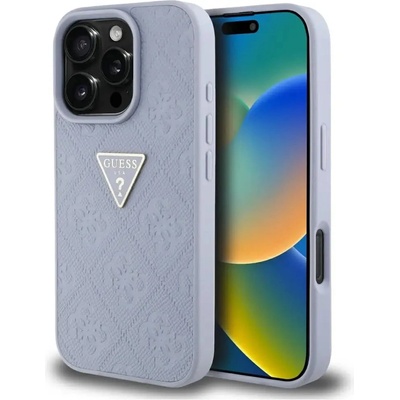 GUESS Калъф Guess Hot Stamp 4G Pattern Triangle Metal Logo iPhone 16 Pro - лилав (3666339425449)