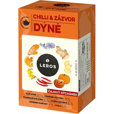 Leros Čajový večierok chilli zázvor a tekvica 20 sáčkov