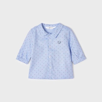 Image 1 of MAYORAL Риза дълъг ръкав в синьо с цветни точки за новородено момче Майорал