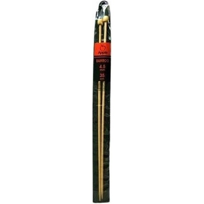 Pletací jehlice rovné bambusové - 4,5 mm