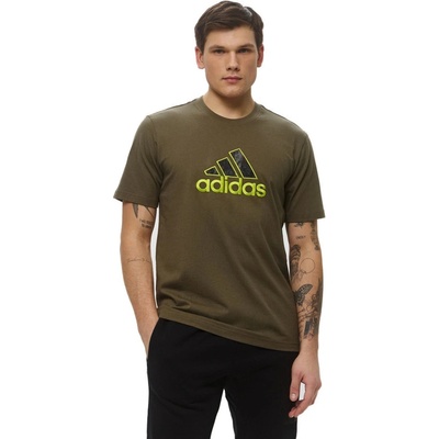 adidas pánské triko s krátkým rukávem -GRFX TEE-OLISTR zelená