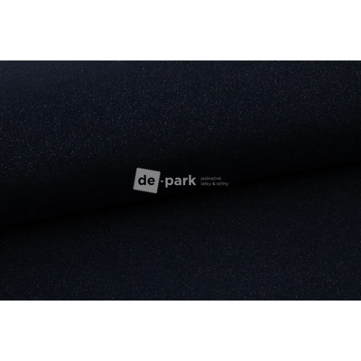 de-park Třpytivá teplákovina - černomodrá - počesaná