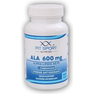 FitSport Nutrition ALA 600 mg Alpha Lipoic Acid + Chromium 120 tablet Kyselina Alfa Lipoová