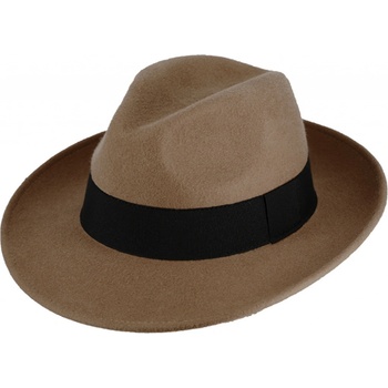 Fiebig since 1903 Černý klobouk plstěný černý s černou stuhou Bogart