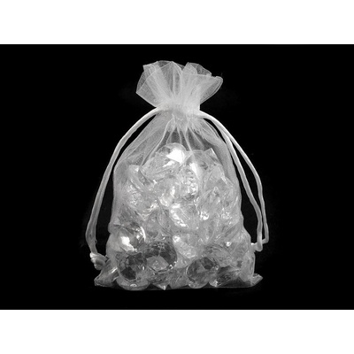 Dárkový pytlík 10x15 cm organza - bílá (10 ks)