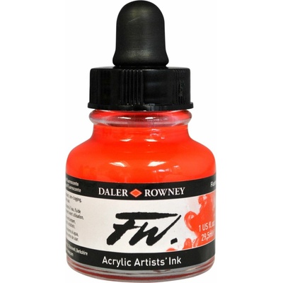 Daler Rowney akrylová tuš 29,5 ml fluo red