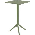 Bogdan Furniture Am Маса Бар Скай 60/60/110h сгъваема маслено зелена