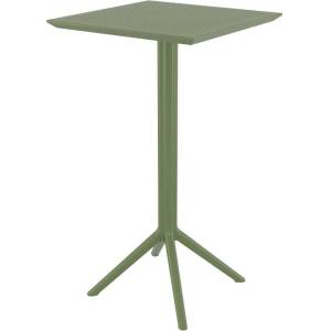 Bogdan Furniture Am Маса Бар Скай 60/60/110h сгъваема маслено зелена