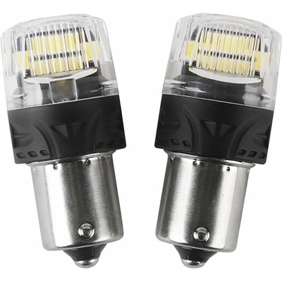 Autožiarovka LED BA15S 12V CARCLEVER 16LED 2835SMD biela 2ks