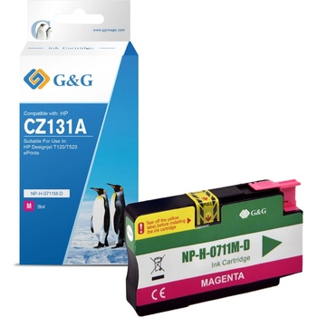 Compatible ГЛАВА ЗА HEWLETT PACKARD Designjet T120/T520 e-Printer series - Magenta - /711M/ - CZ131A - PN NP-H-711M - G&G (NP-H-711M)