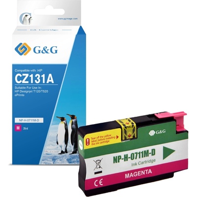 Compatible ГЛАВА ЗА HEWLETT PACKARD Designjet T120/T520 e-Printer series - Magenta - /711M/ - CZ131A - PN NP-H-711M - G&G (NP-H-711M)
