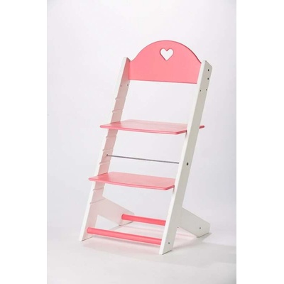 Lucas Wood Style rostoucí židle Mixle bílá/růžová – Zbozi.Blesk.cz