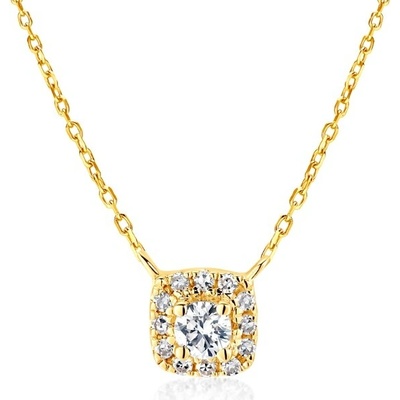 Savicki Náhrdelník žlté zlato, diamanty SAVFAN36331WHT