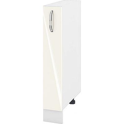 ИРИМ Долен кухненски шкаф бутилиера Сити БФ-Крийм гланц-11-41 15 см