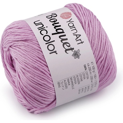 Bavlněná pletací příze Bouquet Unicolor 100 g, střední, 6 (3212) fialová sv.