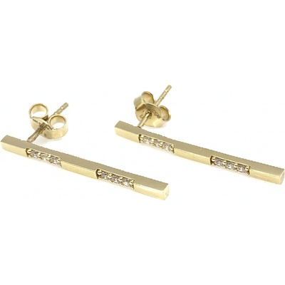 Jan Kos jewellery zlaté náušnice s bílým kamenem 59626851