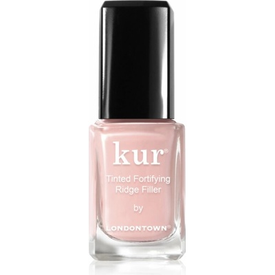LONDONTOWN Kur Tinted Fortifying Ridge Filler vyhladzujúci podkladový lak na nechty pre suché a krehké nechty odtieň Petal Pink 12 ml
