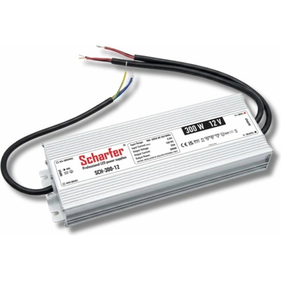 KPLED, LED napájecí zdroj Scharfer, 12V, 300W, 25A, IP67, SLIM, 7 let záruka